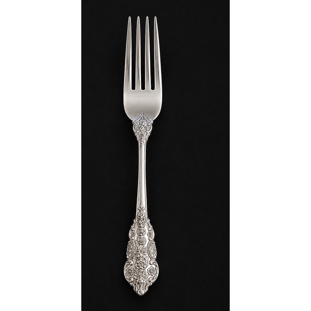 F.B. Rogers Dean Rose Dinner Fork Stainless Flatware Replacement 7.25"